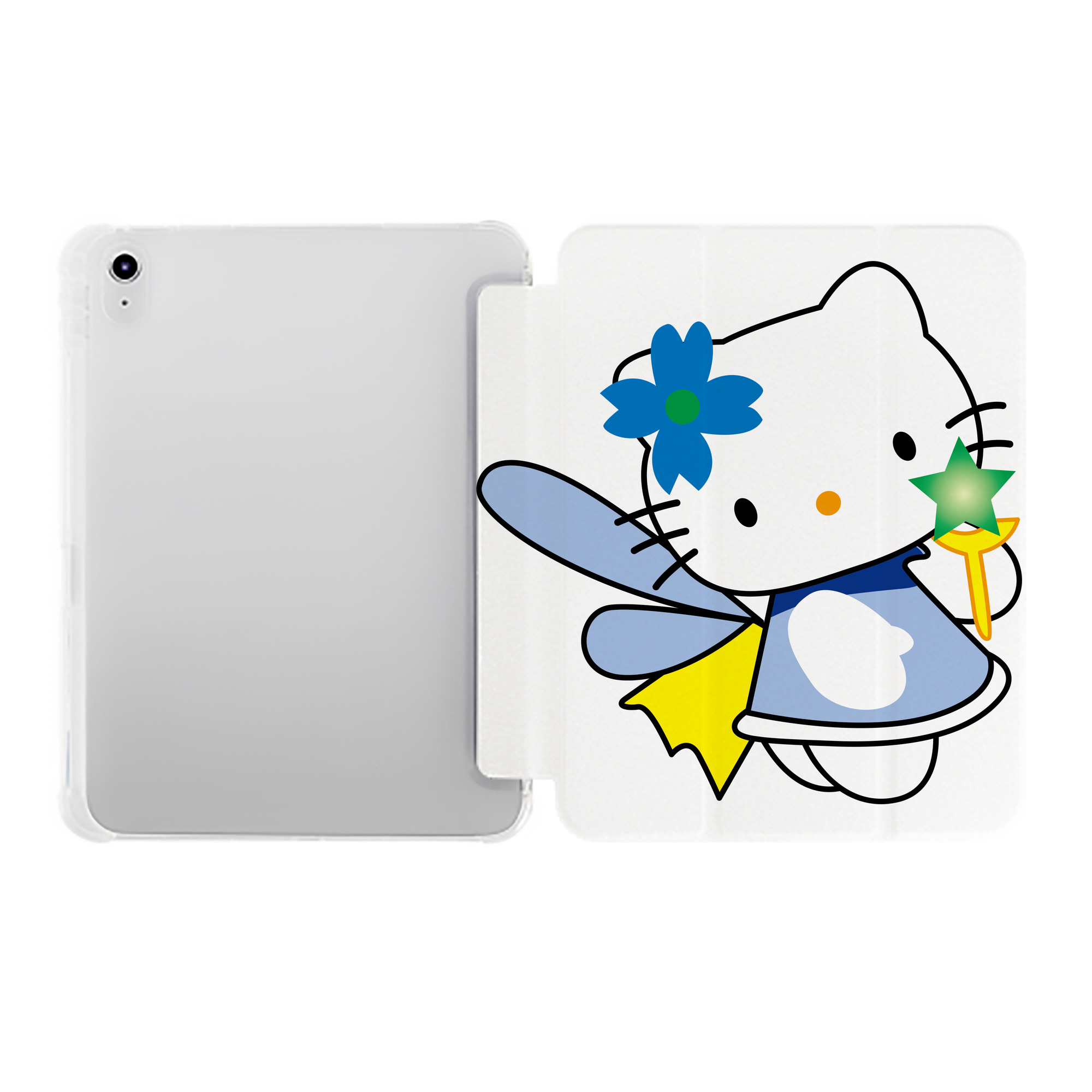 （画像用） Hello Kitty ハローキティ IPad ケース ペン収納付き 三つ折りスタンド PUレザー×シリコン 対応機種9.5/10.5/10.9インチ